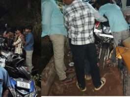 ಅರಂಬೂರು : ರಾಜ್ಯ ಹೆದ್ದಾರಿ ಬದಿಯಲ್ಲಿ ನಿಲ್ಲಿಸಲಾಗಿದ್ದ ದ್ವಿಚಕ್ರವಾಹನಗಳಿಗೆ ಸರಣಿಯಾಗಿ ಗುದ್ದಿದ ಕಾರು