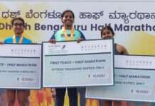 ದಶ್ ಬೆಂಗಳೂರು ಮ್ಯಾರಥಾನ್ನಲ್ಲಿ ಜಸ್ಮಿತಾ ಕೊಡೆಂಕಿರಿಗೆ ಪ್ರಥಮ