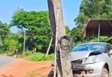 ಅರಂತೋಡು ಬಳಿ ಕಾರು ಅಪಘಾತ: ಮಹಿಳೆಗೆ ಗಾಯ